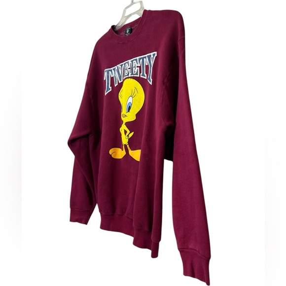 💥2/$15 Vintage 90’s Warner Brothers Tweety red Tweety bird sweatshirt size XXL - Picture 2 of 8